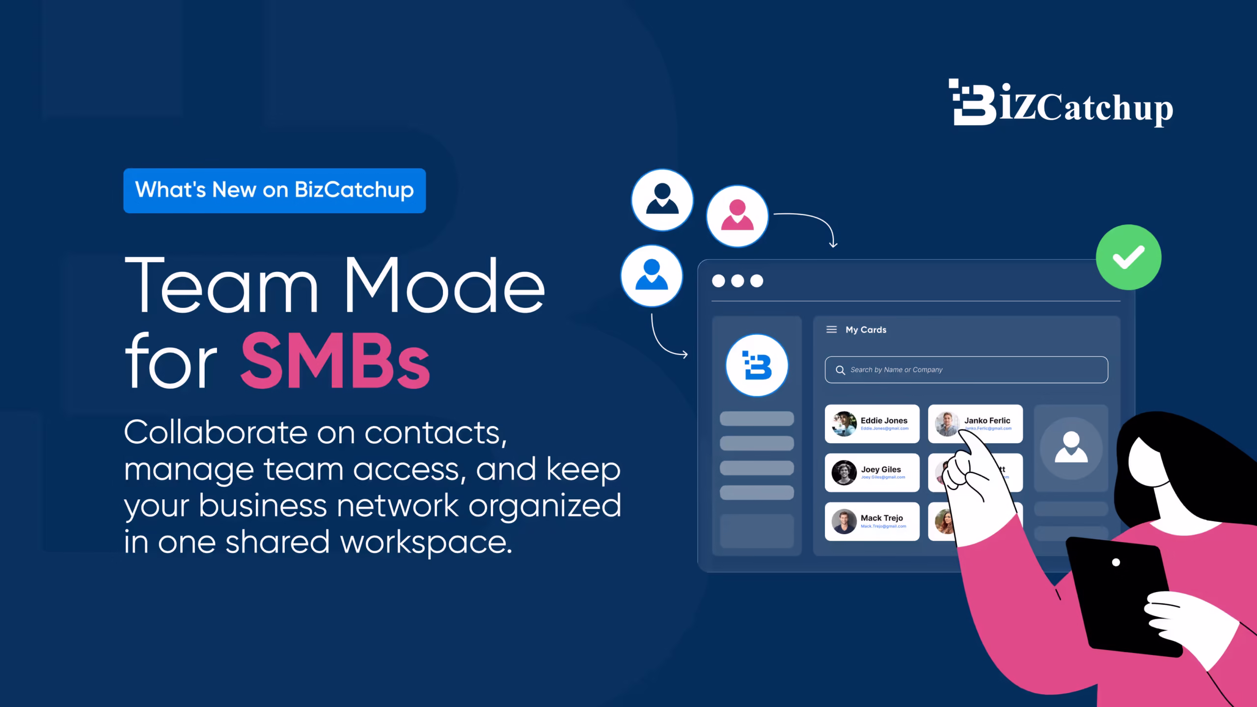 Feature article banner for bizcatchup's team mode for SMBs